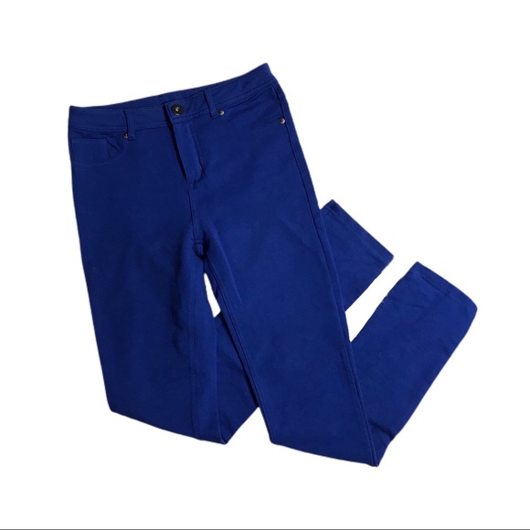 Pants - Blue Stretch Pants Jeggings